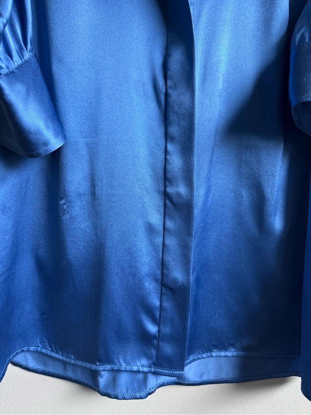 FRAME Women's Blue Silk Puff Sleeve Blouse XS - Picture 9 of 9